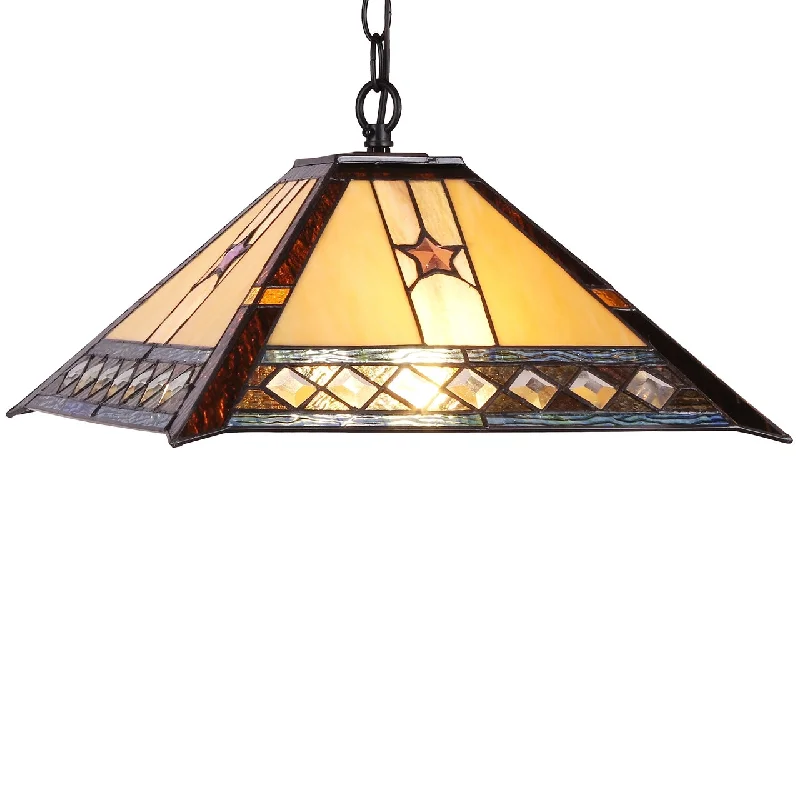Contemporary Ceiling Lights with Unique, Abstract ShapesContemporary Ceiling Lights with Unique, Abstract ShapesChloe Lighting CH38847PM16-DH2 Tristan Tiffany-Style 2 Light Mission Hanging Pendant Fixture 16`` Shade