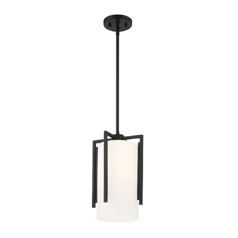 Glass Ceiling Lights with Frosted, Colored, or Etched GlassGlass Ceiling Lights with Frosted, Colored, or Etched GlassDesigners Fountain Cambria D258M-9P-MB Pendant Light - Matte Black
