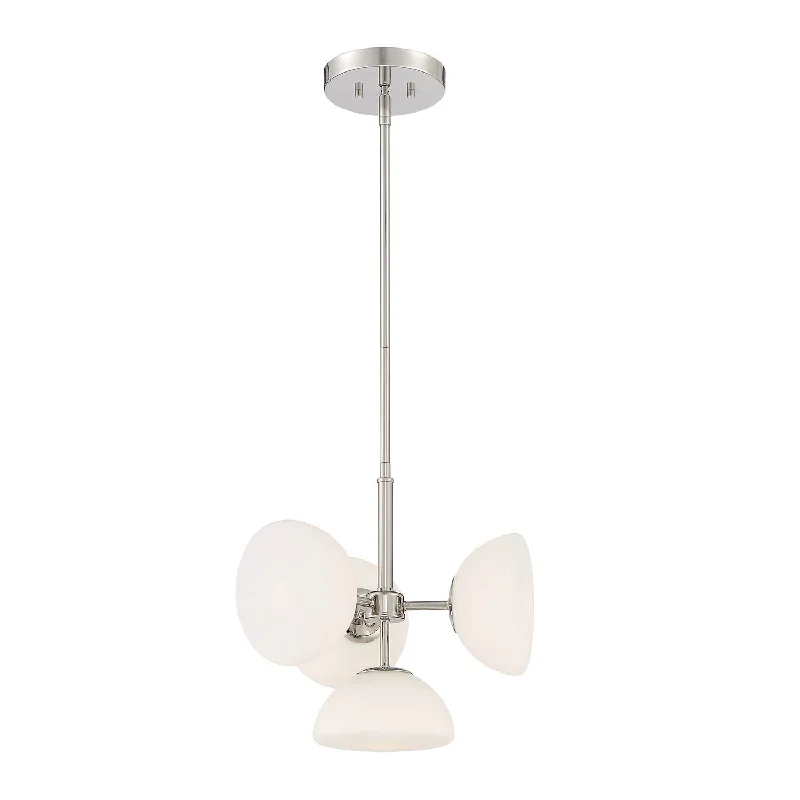 Gothic Ceiling Lights with Dark Metalwork and Pointed ArchesGothic Ceiling Lights with Dark Metalwork and Pointed ArchesDesigners Fountain Zio D270H-4CH-PN Pendant Light - Polished Nickel