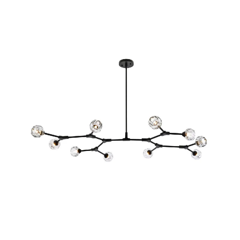 Glass Ceiling Lights with Frosted, Colored, or Etched GlassGlass Ceiling Lights with Frosted, Colored, or Etched GlassElegant Zayne 3508D56BK Pendant Light - Black And Clear Glass Ceiling Lights with Frosted, Colored, or Etched GlassGlass Ceiling Lights with Frosted, Colored, or Etched GlassElegant Zayne 3508D56BK Pendant Light - Black And Clear