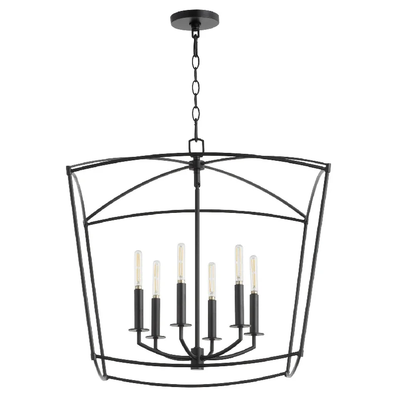 Bohemian Ceiling Lights with Beads, Tassels, and Colorful GlassBohemian Ceiling Lights with Beads, Tassels, and Colorful GlassQuorum Mantle 6412-6-59 Pendant Light - Matte Black