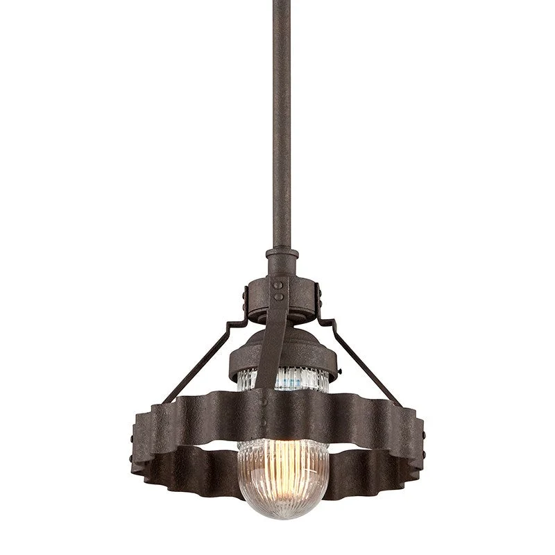 Bohemian Ceiling Lights with Beads, Tassels, and Colorful GlassBohemian Ceiling Lights with Beads, Tassels, and Colorful GlassTroy Canary Wharf F4243 Pendant Light - Burnt Sienna