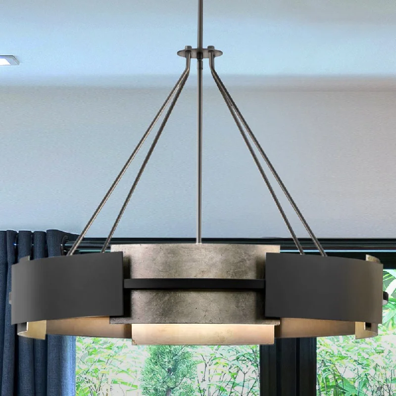 Glass Ceiling Lights with Frosted, Colored, or Etched GlassGlass Ceiling Lights with Frosted, Colored, or Etched GlassUHP4704 Cosmopolitan Indoor Pendant, 23-3/4''H x 31-3/4"W x 31-3/4''D, Matte Black Finish, Gambier Collection Glass Ceiling Lights with Frosted, Colored, or Etched GlassGlass Ceiling Lights with Frosted, Colored, or Etched GlassUHP4704 Cosmopolitan Indoor Pendant, 23-3/4''H x 31-3/4"W x 31-3/4''D, Matte Black Finish, Gambier Collection