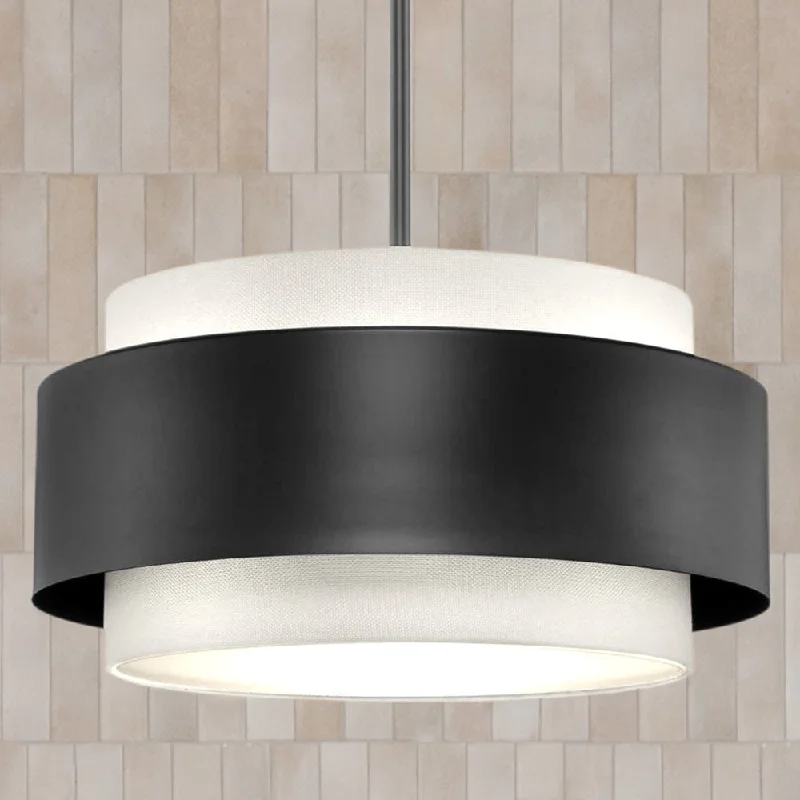 Victorian - Inspired Ceiling Lights with Ornate Crystal ChandeliersVictorian - Inspired Ceiling Lights with Ornate Crystal ChandeliersUHP4858 Modern Indoor Pendant, 9''H x 16"W x 16''D, Matte Black Finish, Rochester Collection
