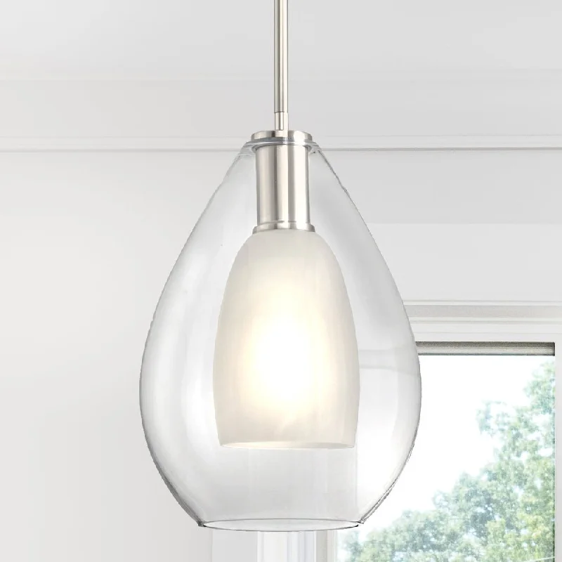 Crystal Ceiling Lights with High - Quality Swarovski CrystalsCrystal Ceiling Lights with High - Quality Swarovski CrystalsUHP4930 Casual Indoor Pendant, 14-1/4''H x 9-7/8"W x 9-7/8''D, Brushed Nickel Finish, Wismar Collection