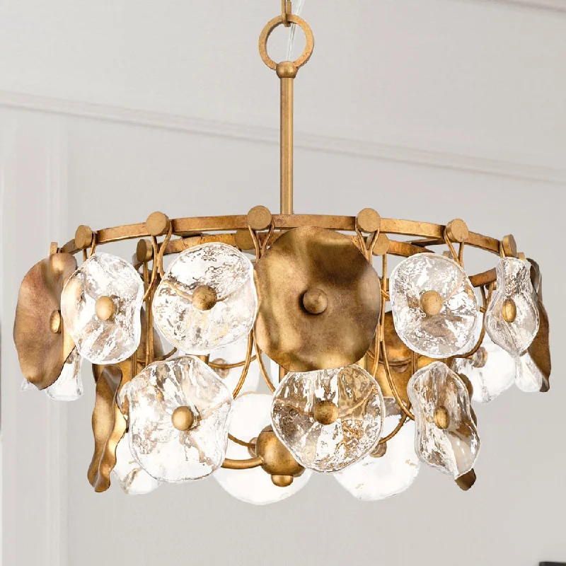 Gothic Ceiling Lights with Dark Metalwork and Pointed ArchesGothic Ceiling Lights with Dark Metalwork and Pointed ArchesUHP5022 Vintage Indoor Pendant, 13-1/2''H x 18"W x 18''D, Gold Ombre Finish, Randwick Collection