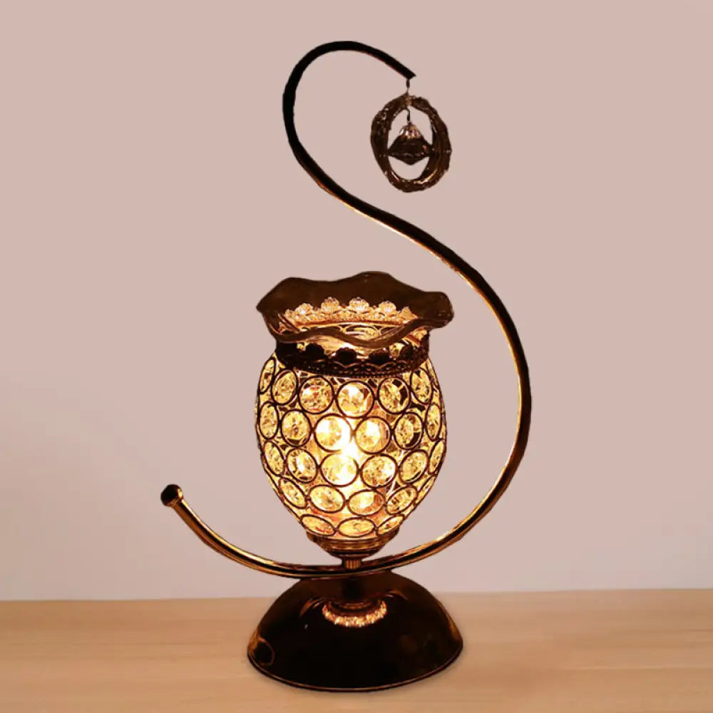 modern minimalist table lamps for contemporary living roomsmodern minimalist table lamps for contemporary living roomsNunki - Floral Crystal Embedded Gold Table Lamp with Warm/Blue/Purple Light
