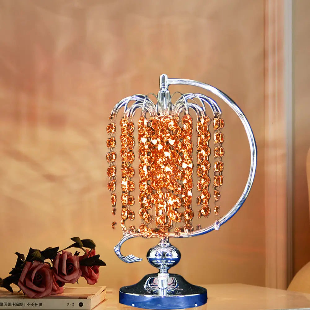 crystal table lamps with dazzling prisms for a glamorous effectcrystal table lamps with dazzling prisms for a glamorous effectVintage Crystal Table Lamp: 1-Head Drooping Tassel Night Light in Retro Pink/Yellow/Blue, Polished Chrome C Arm crystal table lamps with dazzling prisms for a glamorous effectcrystal table lamps with dazzling prisms for a glamorous effectVintage Crystal Table Lamp: 1-Head Drooping Tassel Night Light in Retro Pink/Yellow/Blue, Polished Chrome C Arm