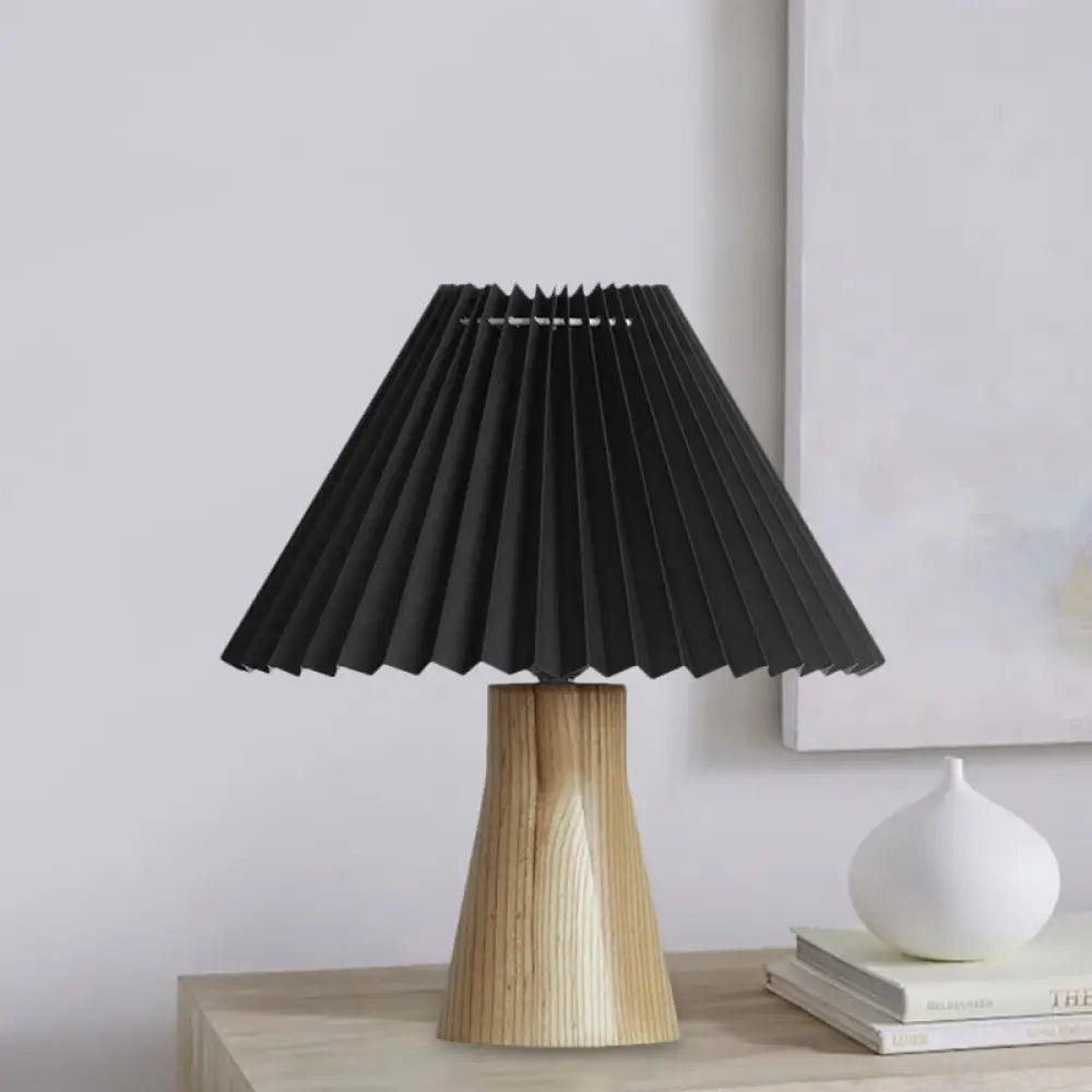 mid century modern table lamps with iconic designs for a stylish studymid century modern table lamps with iconic designs for a stylish studyModern Black Pleated Fold Night Light Table Lamp with Wood Base - Perfect for Bedside Lighting