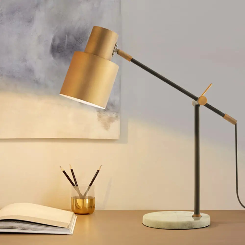glass table lamps with a frosted surface for soft light diffusionglass table lamps with a frosted surface for soft light diffusionPost-Modern Brass Cylinder Nightstand Light for Study Room