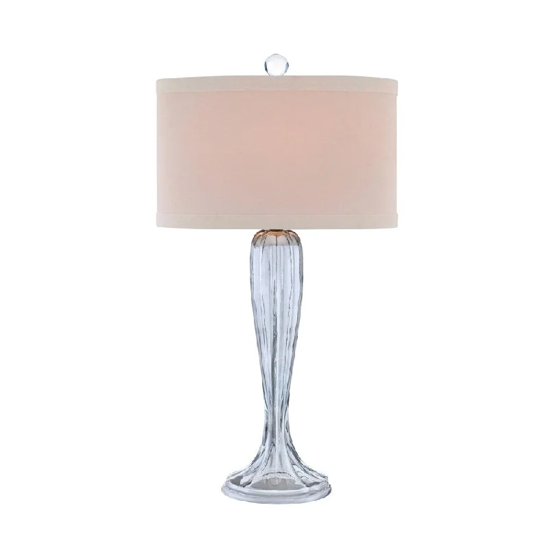fabric table lamps with a linen shade for a relaxed and breathable lookfabric table lamps with a linen shade for a relaxed and breathable lookCatalina Desi 19126-001 3-Way 31-Inch Fluted Glass Table Lamp with Oval Linen Hardback Shade, Bulb Included