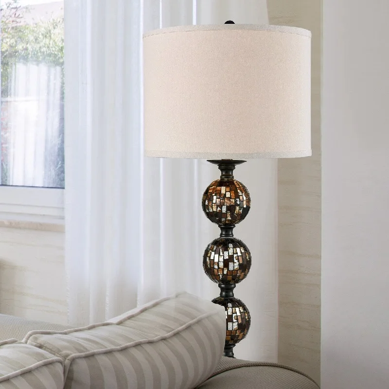 modern minimalist table lamps for contemporary living roomsmodern minimalist table lamps for contemporary living roomsCottonwood 3 Ball Mosaic Art Glass Marble Table Lamp