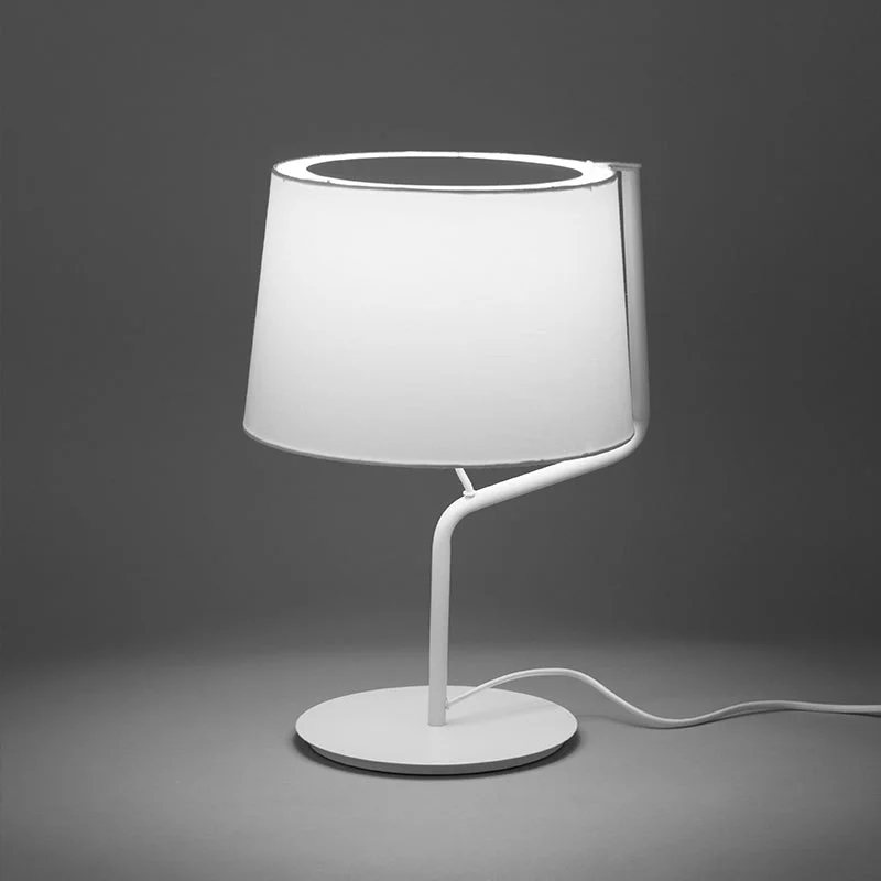 modern minimalist table lamps for contemporary living roomsmodern minimalist table lamps for contemporary living roomsMinimalist White Drum Table Lamp - 1-Light Nightstand Lighting with Adjustable Arm