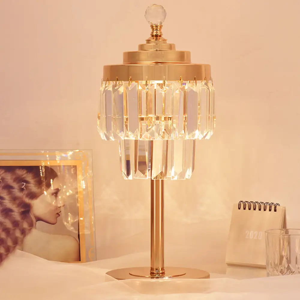 crystal table lamps with dazzling prisms for a glamorous effectcrystal table lamps with dazzling prisms for a glamorous effectVintage Gold LED Table Lamp with Beveled Crystal Prism - 2 Tiers - Bedroom Nightstand Light crystal table lamps with dazzling prisms for a glamorous effectcrystal table lamps with dazzling prisms for a glamorous effectVintage Gold LED Table Lamp with Beveled Crystal Prism - 2 Tiers - Bedroom Nightstand Light