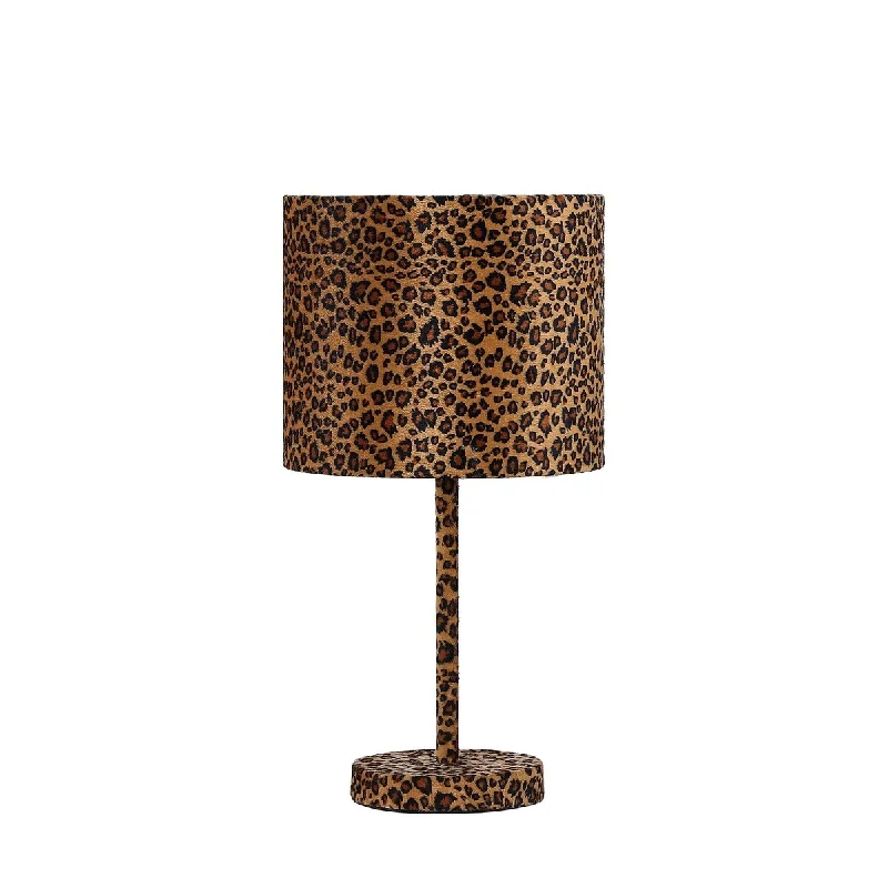 fabric table lamps with a linen shade for a relaxed and breathable lookfabric table lamps with a linen shade for a relaxed and breathable lookHomeRoots 19" Modern Faux Leopard Print Suede Table Lamp - 10