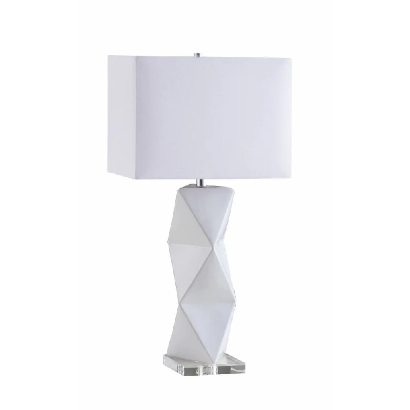 rustic farmhouse table lamps for cozy kitchensrustic farmhouse table lamps for cozy kitchensMartinique Transitional White Geometric Table Lamp