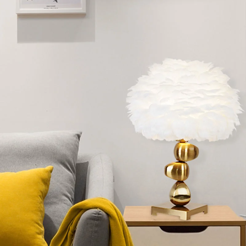 crystal table lamps with dazzling prisms for a glamorous effectcrystal table lamps with dazzling prisms for a glamorous effectMid-Century Metal Cobby Table Lamp with Soft White Feather Shade for Bedroom