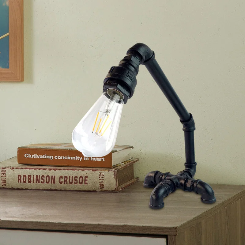 rustic farmhouse table lamps for cozy kitchensrustic farmhouse table lamps for cozy kitchensVintage Metal Bare Bulb Desk Light with Cross Pipe Base - Rust/Black - Bedroom Table Lamp rustic farmhouse table lamps for cozy kitchensrustic farmhouse table lamps for cozy kitchensVintage Metal Bare Bulb Desk Light with Cross Pipe Base - Rust/Black - Bedroom Table Lamp