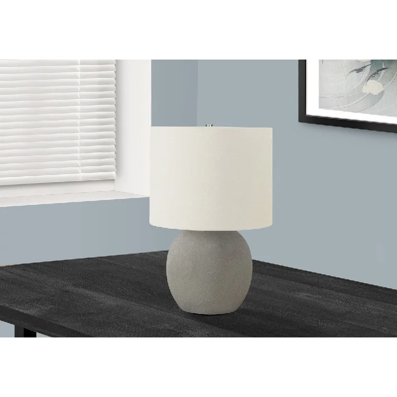 fabric table lamps with a linen shade for a relaxed and breathable lookfabric table lamps with a linen shade for a relaxed and breathable lookMonarch Specialties 20"h Table Lamp Grey Concrete Ivory Contemporary - 20