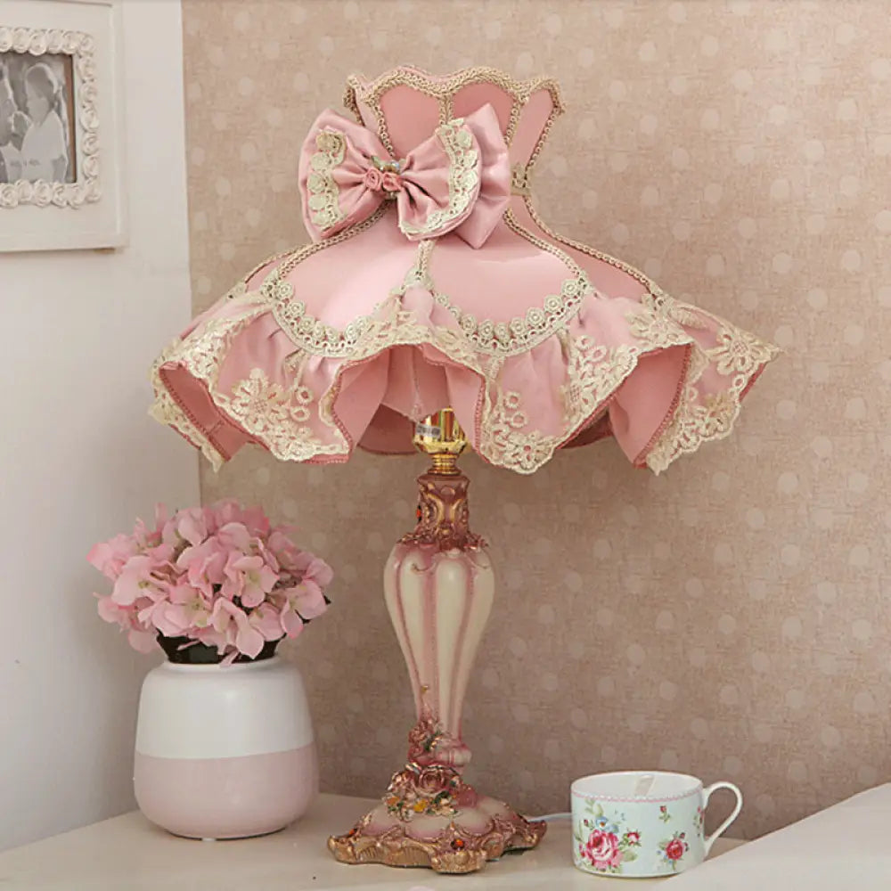 wooden table lamps with natural grain for a warm and organic feelwooden table lamps with natural grain for a warm and organic feelPink Court Dress Lamp - Kids' Nightstand/Table Lighting with Lace Frill - 1 Bulb