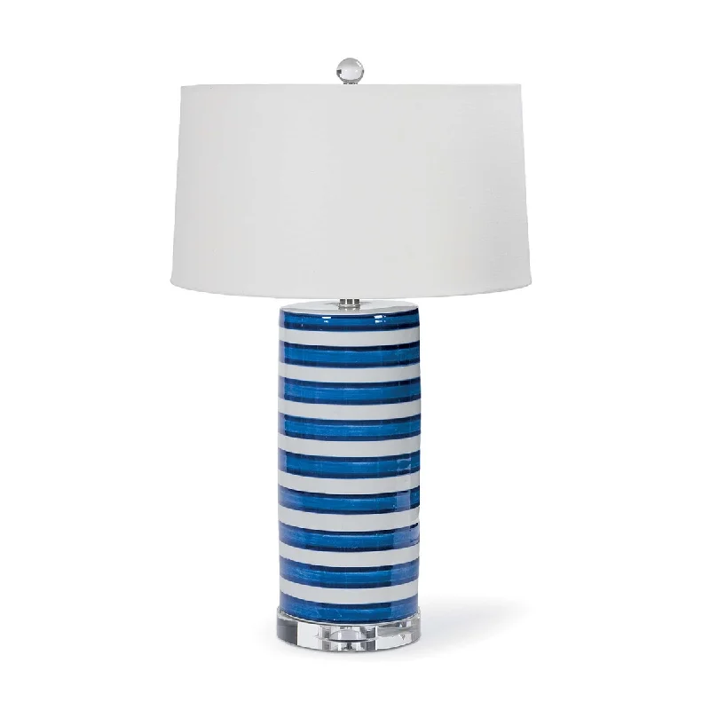 metal table lamps with a matte black finish for a sleek appearancemetal table lamps with a matte black finish for a sleek appearanceRegina Andrew 13-1115 One Light Table Lamp Striped Blue - One Size