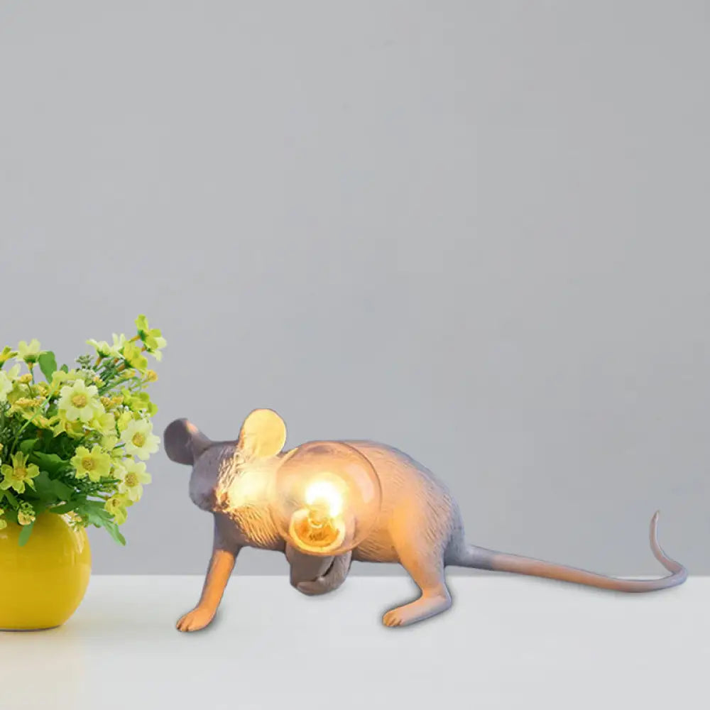 metal table lamps with a matte black finish for a sleek appearancemetal table lamps with a matte black finish for a sleek appearanceKids Resin Mouse Night Light - Whimsical Bedside Table Lamp with 1 White Bulb
