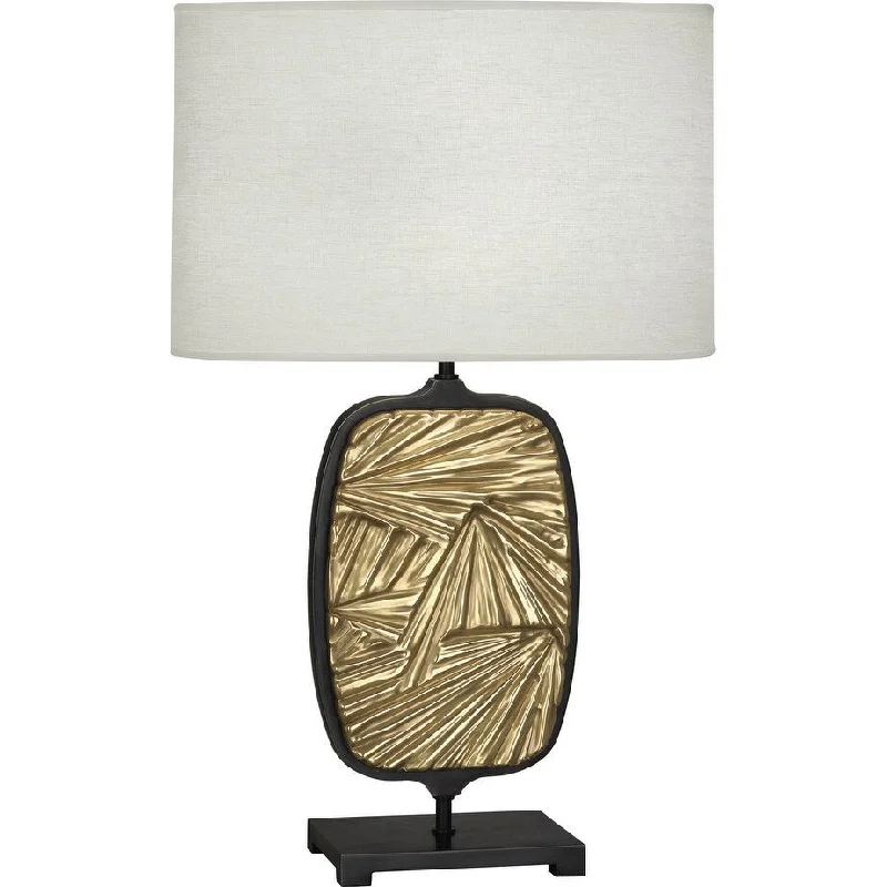 metal table lamps with a matte black finish for a sleek appearancemetal table lamps with a matte black finish for a sleek appearanceRobert Abbey 2016 One Light Table Lamp Michael Berman Flynn Deep Patina Bronze w/ Modern Brass - One Size