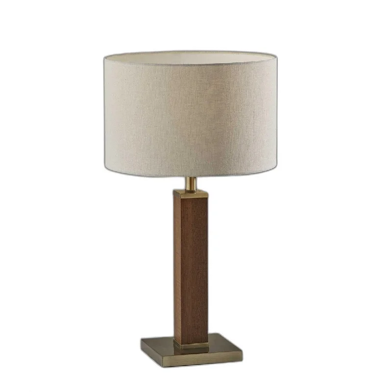 coastal style table lamps with nautical elements for beach housescoastal style table lamps with nautical elements for beach housesWalnut Wood Finish Monument Table Lamp - 15.5 x 15.5 x 27.75